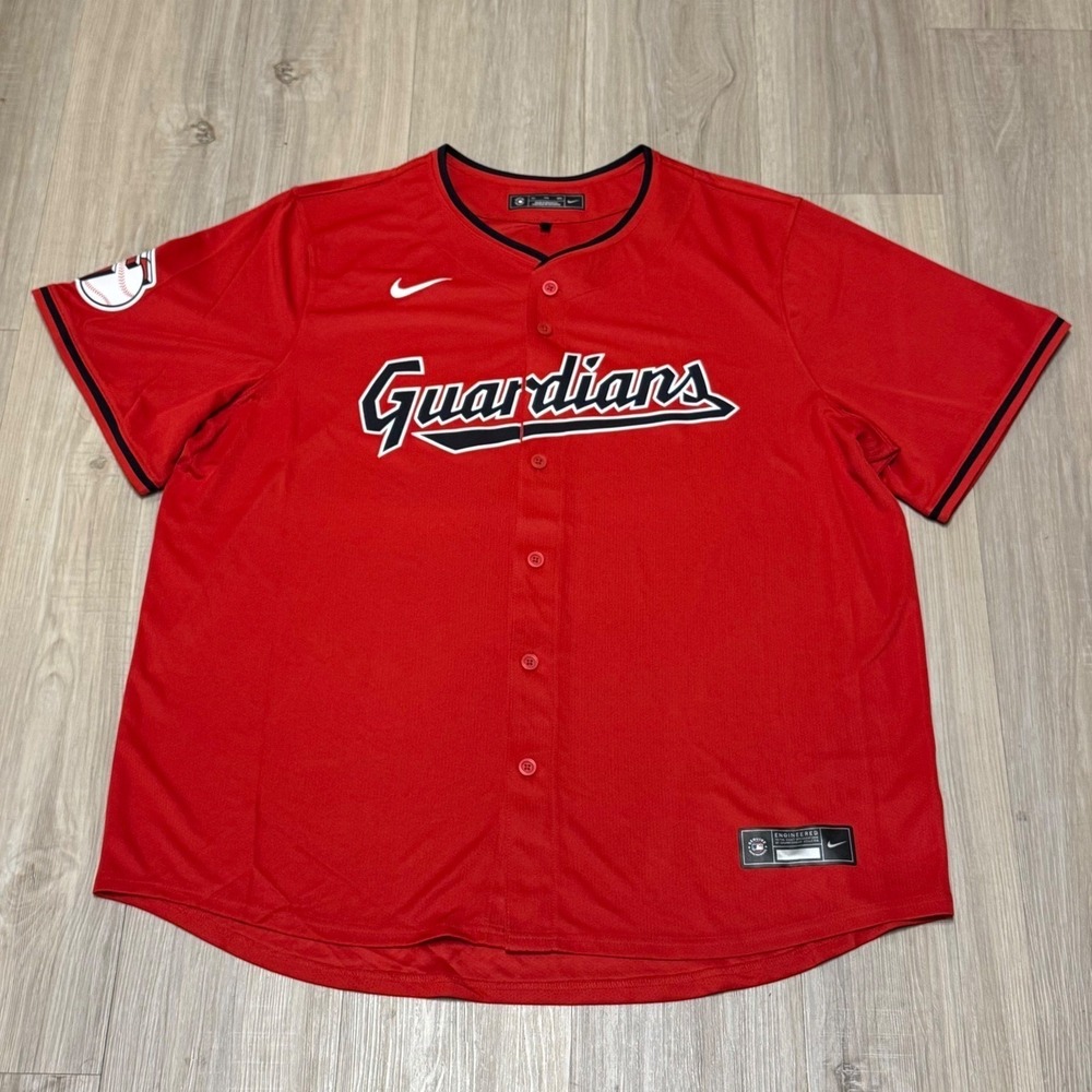 Nike Cleveland Guardians Red Alternate MLB Limited Jersey Men's XL Button